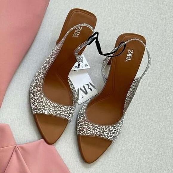 RARE!!! ZARA Embellished Slingbacks NWT LAST ONE!!! - Picture 1 of 15